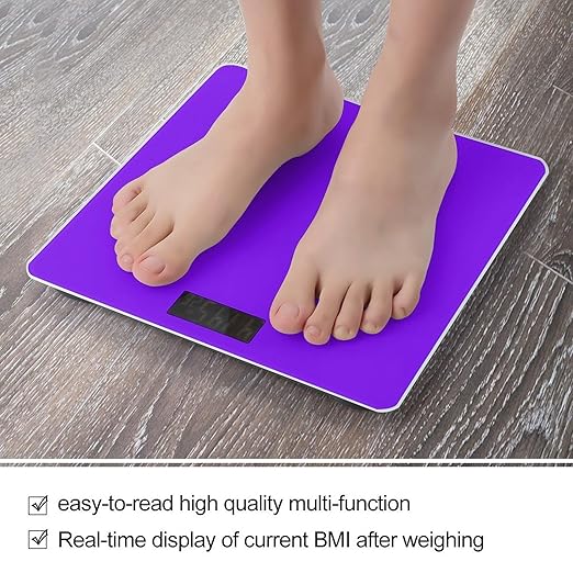 Digital Bathroom Weighing Scale Energy Saving Scale Smart Scale for Body Weight Purple