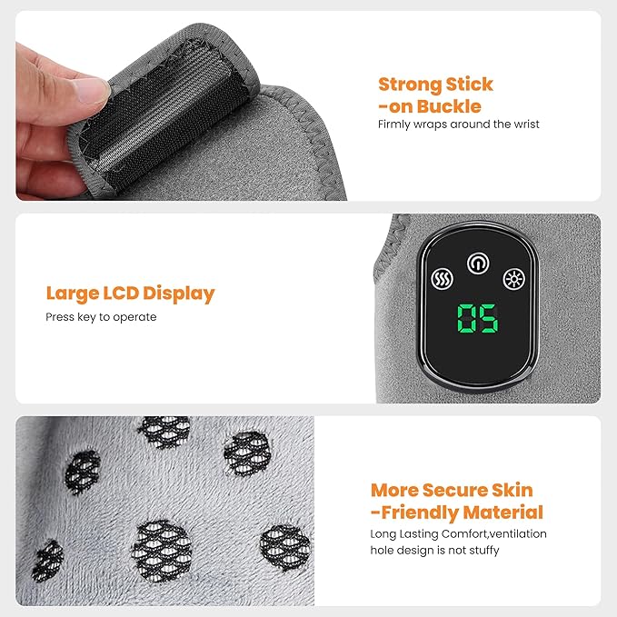 YAZHI Foot Massager 2-in-1 Warming Wrap – Relax &amp Renew Foot &amp Ankle Massager with 3 Modes &amp 5 Heat Levels Portable for Home or Travel