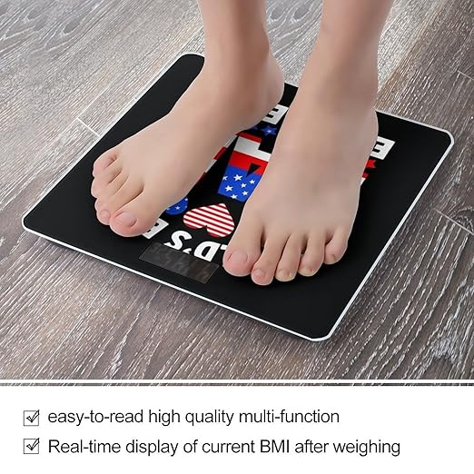 Men's Fashion Automatic Switch Digital Bathroom Weighing Scale Smart Scale USA American Flag Worlds Best Dad Ever