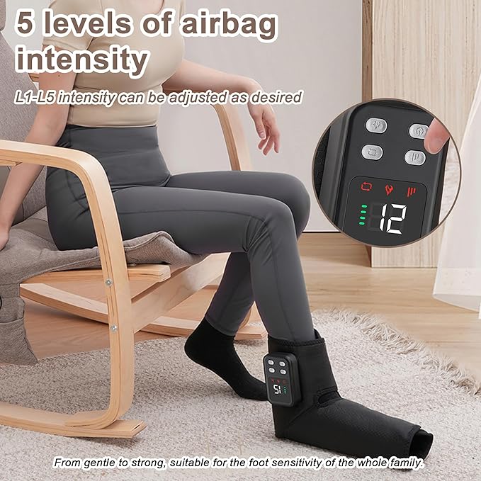 Heated Cordless Foot Massager for Plantar Pain Relief &amp Swelling for Ankle Feet and Blood Circulation Perfect Gifts for Men Women Dad Mom (Birthday Holiday)