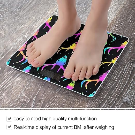 Digital Bathroom Weighing Scale Energy Saving Scale Smart Scale for Body Weight Goth Moon Stars Hunting Deer Skulls
