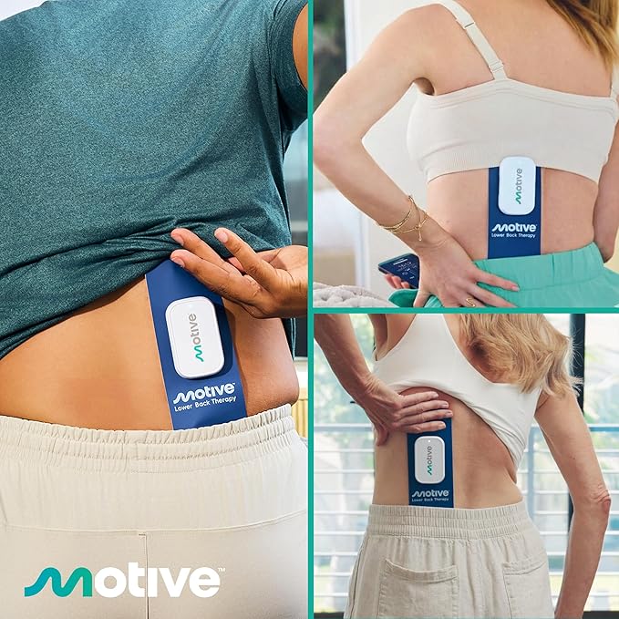 Motive Lower Back FDA-Cleared NMES Therapy: Strengthen Lower Back Muscles for Better Stability &amp Movement Support – 20-Min At-Home SessionsDrug Free