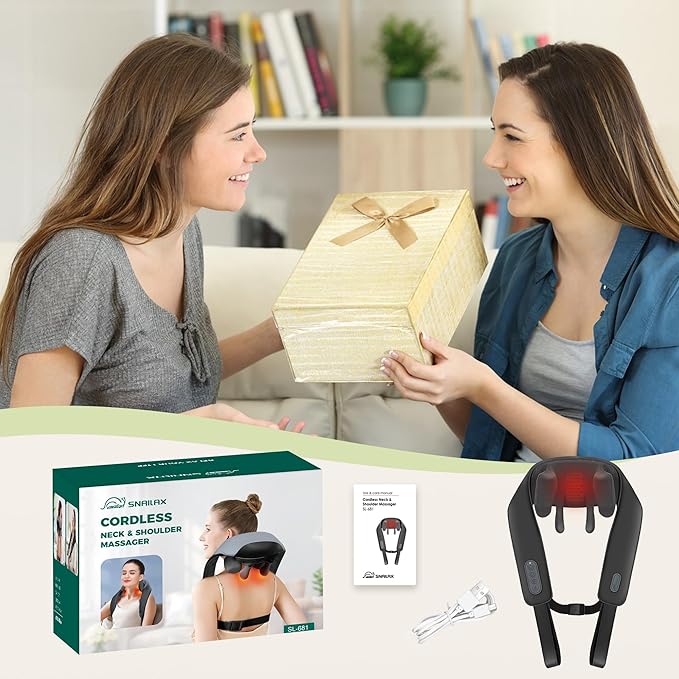 Snailax Back Massager and Neck Massager Bundle