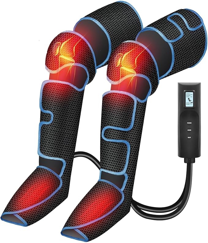Leg Massager with Heat FSA Eligible HSA Air Compression Leg Massager for Blood Circulation and Pain ReliefMuscle FatigueCrampsSwelling and Edema