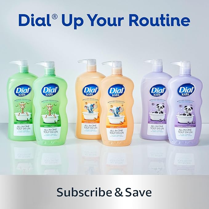 Dial Kids 3-in-1 Body+Hair+Bubble Bath Lavender Scent 24 fl oz (Pack of 4)