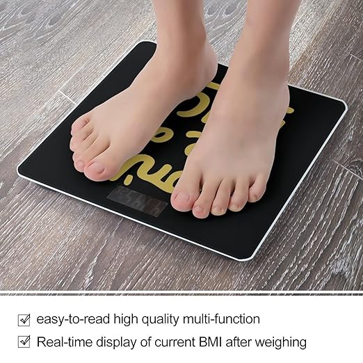 Don't Be A Prick Digital Bathroom Scale for Body Weight Lighted LCD Display Round Corner