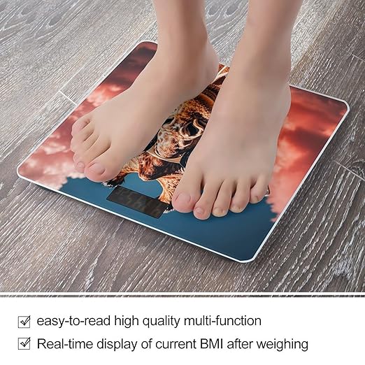 Giraffe Wearing Sunglasses Scale for Body Weight Accurate Digital Bathroom Scale Toughened Glass High Precision Scales Smart Weight Scales with Large LCD Backlight Display Weighing Machine