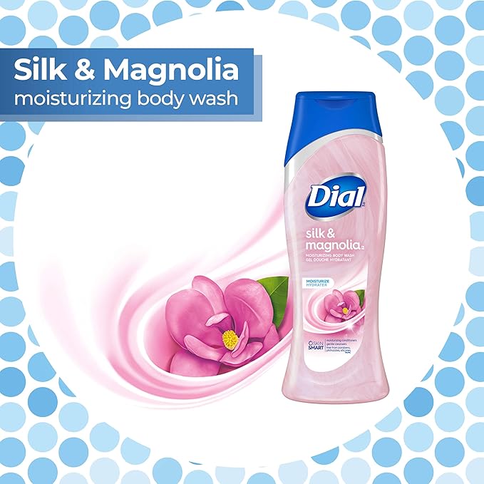 Dial Body Wash Silk &amp Magnolia 21 Ounces (Pack of 6)