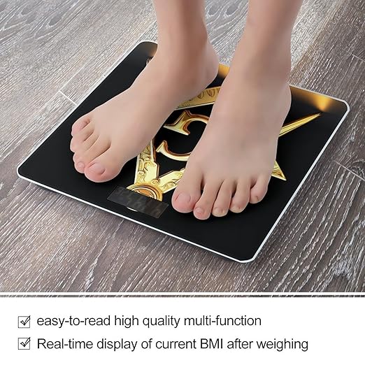 Women's Fashion Automatic Switch Digital Bathroom Weighing Scale Smart Scale Gold Freemason Freemasonry Masonic