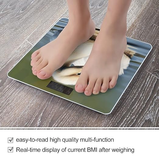 Cute Little Swan Bathroom Scale for Body Weight Bathroom Digital Electronic Weighing Scale with Back Lit LED Display Sturdy Tempered Glass Weight Watchers Scales 400lb