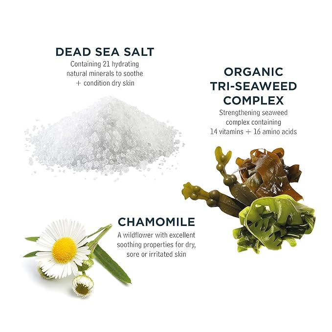 Sea Magik Refreshing Bath Shower Gel 10.14oz/ 300ml with Dead Sea Salt Organic Seaweed and Plant extracts /100% Vegan/Sustainable Packaging