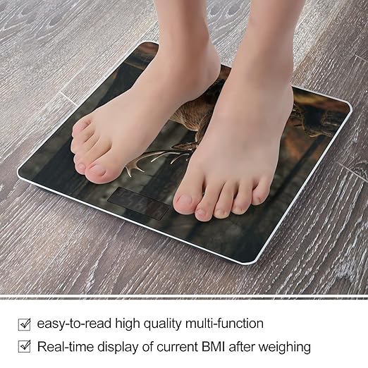 Elk in The Grove Scale for Body Weight Digital Bathroom Scale Accurate Smart Weight Scales with Large Display Weighing Machine High Precision Scales