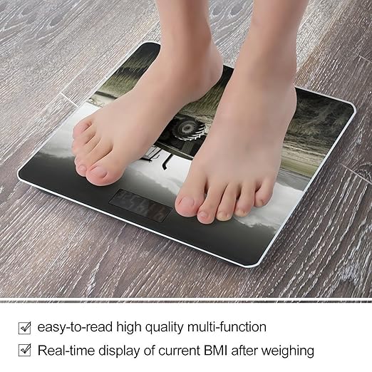 Tractor Agriculture Tranquil Bathroom Scale Large LCD Backlight Display Digital Scale Rounded Corners Body Scales Automatic Power On/Off Bathroom Scales for Home Bedrooms