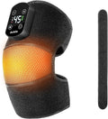 Cordless Knee Massager for Pain Relief Electric Heated Knee Warmer with 5 Heat Levels and 3 Massage Modes Portable Knee Brace Gifts for Men Women (Black(Single))