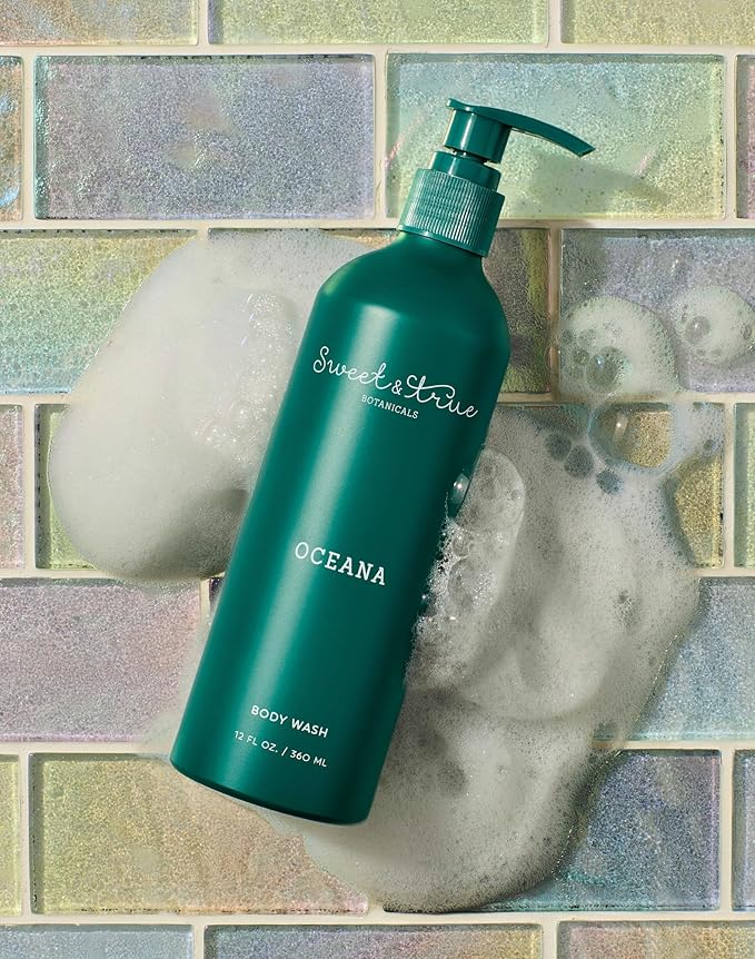 Sweet &amp True - Oceana pH Balanced Body Wash | Gentle Daily Cleanser for Face Body &amp Intimate Areas | Clean Botanical Blend
