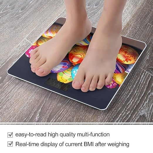 Easter Eggs Scale for Body Weight Smart Scales Digital Bathroom Scale High Precision Weighing Scales with Large Display Weighing Machine for People
