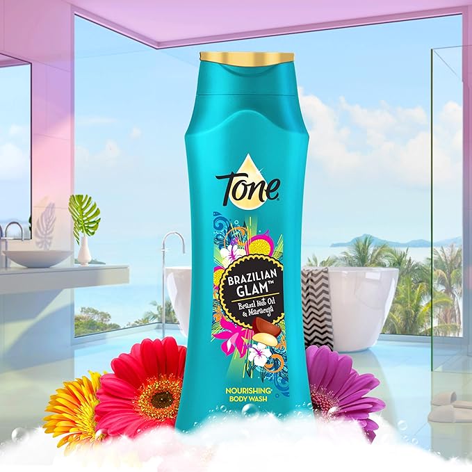 Tone Body Wash Brazilian Glam 18 Ounce (Pack of 6)