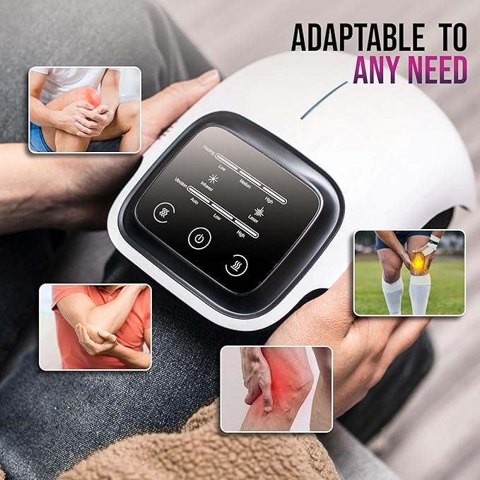 CAP &amp BOW Knee Massager Heat Red Light Therapy