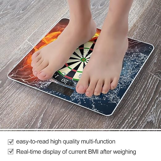 Darts Board Scale for Body Weight Digital Bathroom Scale Precision Smart Weighing Scales with Clear LED Display Accurate High Precision Scales Weighing Machine
