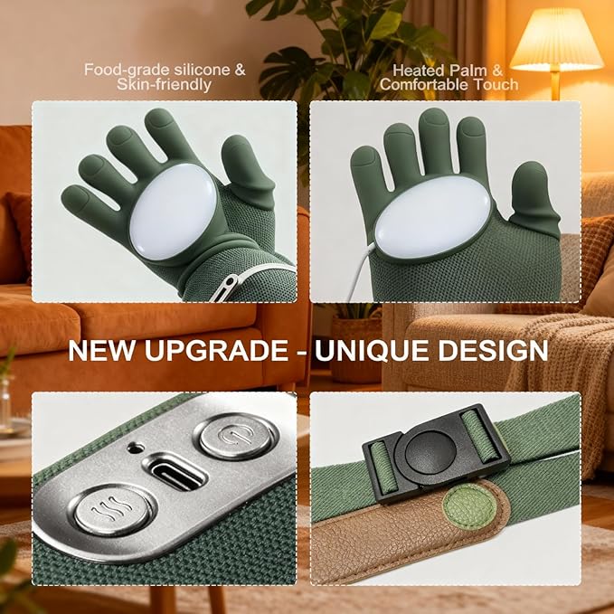 Cordless Neck Massager with Heat 4D Bionic Shiatsu Neck and Shoulder Massager with Real Hand Kneading Deep Tissue Back Massager for Home Office Travel Gifts for Women Men(Green)