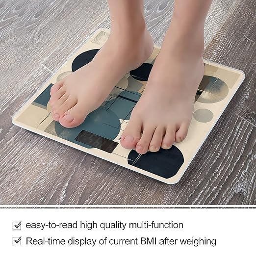 Art Painting Scale for Body Weight Accurate Digital Bathroom Scale Toughened Glass High Precision Scales Smart Weight Scales with Large LCD Backlight Display Weighing Machine