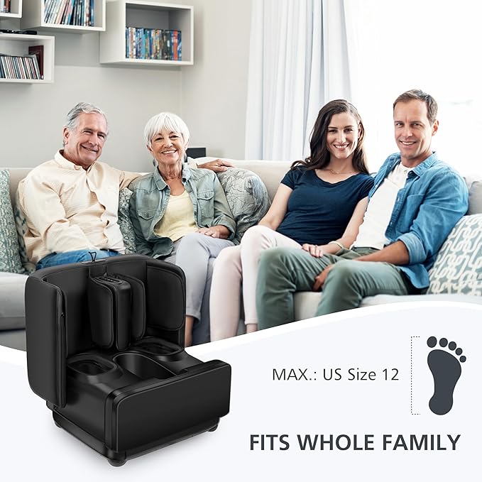 COMFIER 2 in 1 Foot Massager Machine Shiatsu Foot and Calf Massager with HeatKneadingVibrationCompression Massagers for FeetAnkleLegTired Muscles &amp Plantar FasciitisGift for Men Women