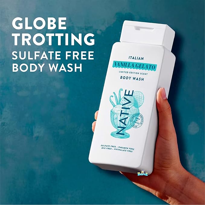 Native - Passport Limited Edition Global Flavors Sulfate-Free Body Wash - Italian Vanilla Gelato - 18 fl oz - Pack Of 02