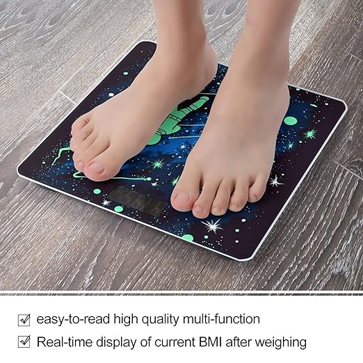 Glow in The Dark Scale for Body Weight High Precision Digital Weight Scales with LCD Display Anti-Slip Sturdy Slim Tempered Glass Bathroom Scale for Home Use