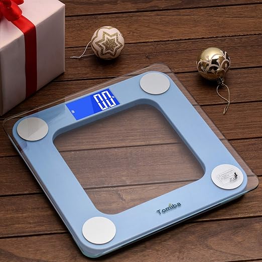 550 Pounds Bathroom Scale High Precision Digital Body Weight with Step-On Technology and Easy-to-Read Backlit LCD