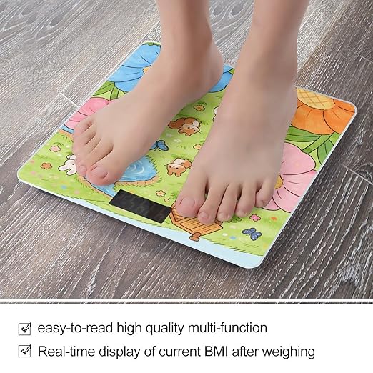 Afternoon Party Smart Scale for Body Weight Digital Bathroom Scale Toughened Glass Weight Scale with Large LCD Backlight Display High Precision Scales Weighing Machine