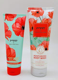 Bath &amp Body Works Poppy - 2 pc Bundle - Moisturizing Body Wash - 10 fl oz and Ultimate Hydration Body Cream - 8 fl oz.