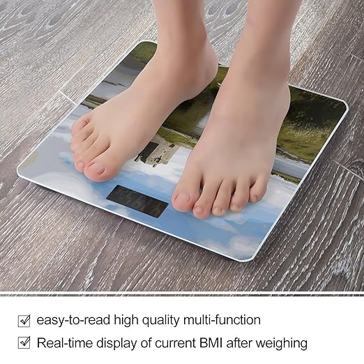 View of The Dunguaire Castle Bathroom Scale Weight Scale for Body WeightHighly Accurate Digital Weighing Machine Clear LED Display Digital Bathroom Body Scale 400lb/182kg