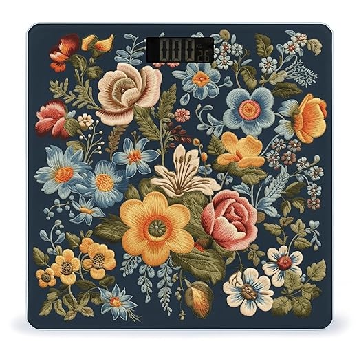 Flowers of Different Sizes Scale for Body Weight Digital Bathroom Scale Accurate Smart Weight Scales with Large Display Weighing Machine High Precision Scales