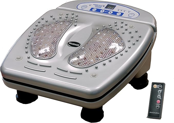 iComfort IC0907 Infrared Vibration Foot Massager Includes Wireless Remote Control Silver