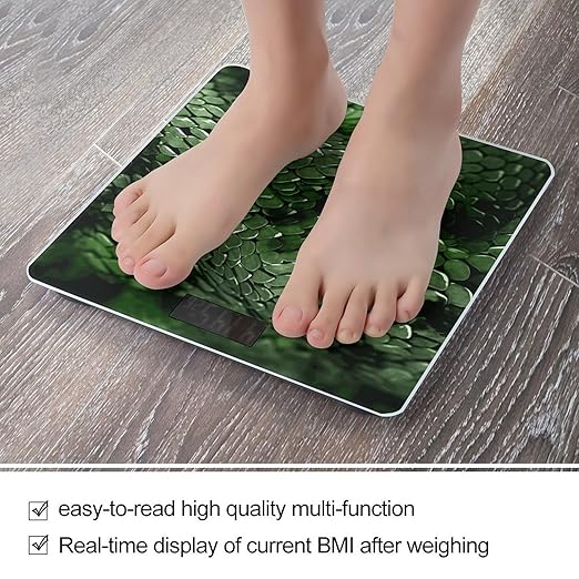 Green Snake Smart Scale for Body Weight Accurate Bathroom Scale with LED Display Digital Weight Scales Weighing Machine High Precision Scales for Bath Home