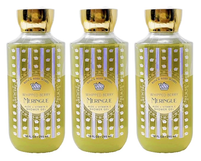 Bath &amp Body Works Whipped Berry Meringue -3 Pack Of Shower Gel