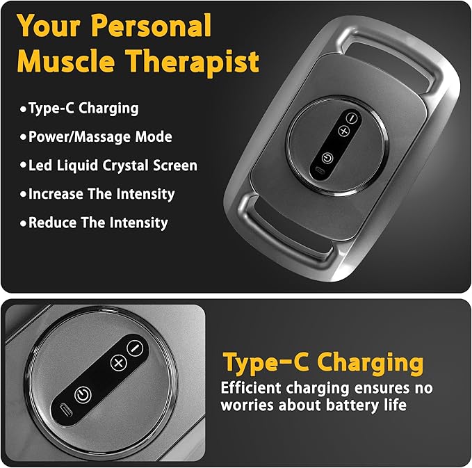 18 Head Massage Gun Set Deep Tissue Percussion Massager 9 Modes 9 Intensities Massage Gun for Legs Shoulders Back Body Muscle Pain Relief Massage Gun Deep Tissue