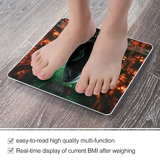 Hacker Attack Scale for Body Weight Anti-Slip Sturdy Tempered Glass Weighing Machine Highly Digital Accurate Bright LCD Bathroom Scale for Household Gift