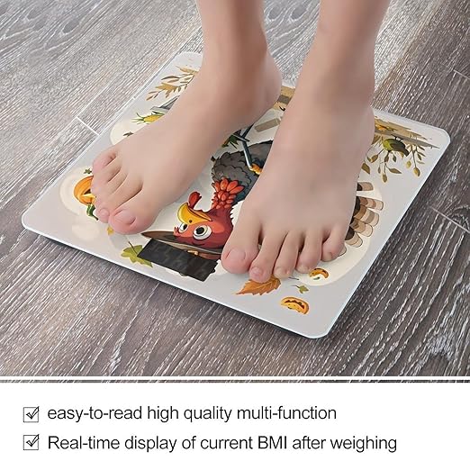 Pumpkin Cart Bathroom Scale Digital Weight Scale Precision 400 Lbs Weighing Scales Large with LCD Backlight Display BMI Measures