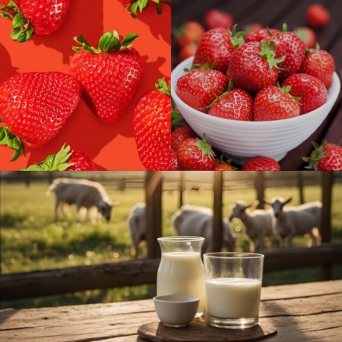 Premium Goat Milk Body Wash with Strawberry for Smooth Skin Moisturizing PH Balancing Body Cleanser with Herb Pure Complex 27 fl oz