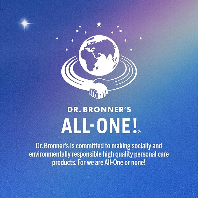 Dr. Bronner's Pure-Castile Magic Liquid Soap (Almond 32 Ounce 2-Pack)- Made with Regenerative Organic Certified Oils 18-in1 Uses: Face Hair Hand &amp Body Soap Laundry Pets- Concentrated Vega