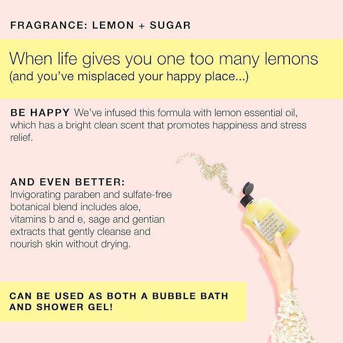 Not Soap Radio When Life Gives You One Too Many Lemons | Lemon Body Wash with Lemon Essential Oil Moisturizing Body Wash for Women and Men | Paraben and Sulfate Free