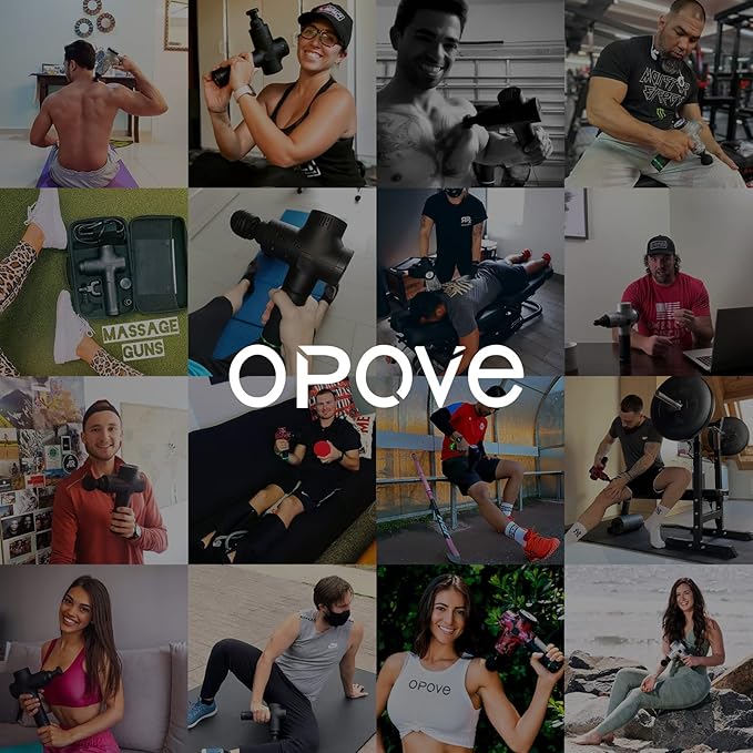 Opove M3 Pro 2 Massage Gun Deep Tissue Percussion Muscle Massager for Workout Handheld Percussive Therapy Fascia Gun for Athletes Fast Recovery 4-8 Hours Long Battery Life Powerful Quiet Black