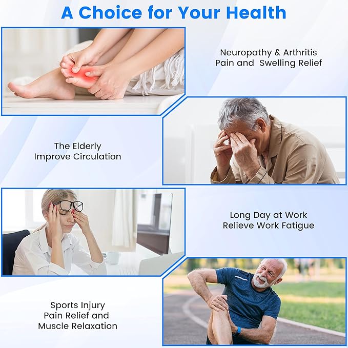 EMS Foot Massager for Neuropathy Medic Foot Circulation Stimulator with 25 Modes 99 Intensities Nerve Stimulator for Neuropathy Plantar Fasciitis