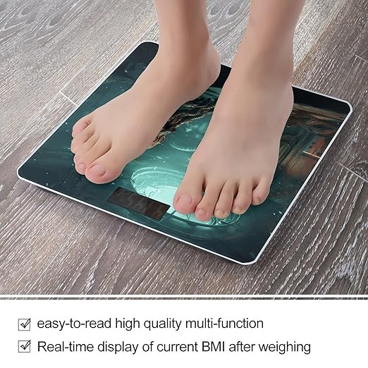 Cool Octopus Diver Digital Bathroom Scale for Body Weight Weighing Scale with Backlit LCD Display High Precision Measurements &amp Measures Weight Up to 180kg