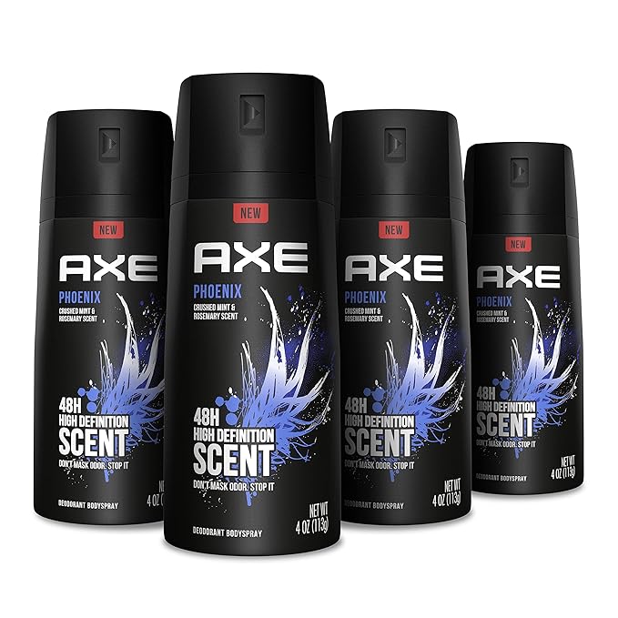 Axe Phoenix Deodorant &amp Excite Body Wash Bundle (4 Packs)