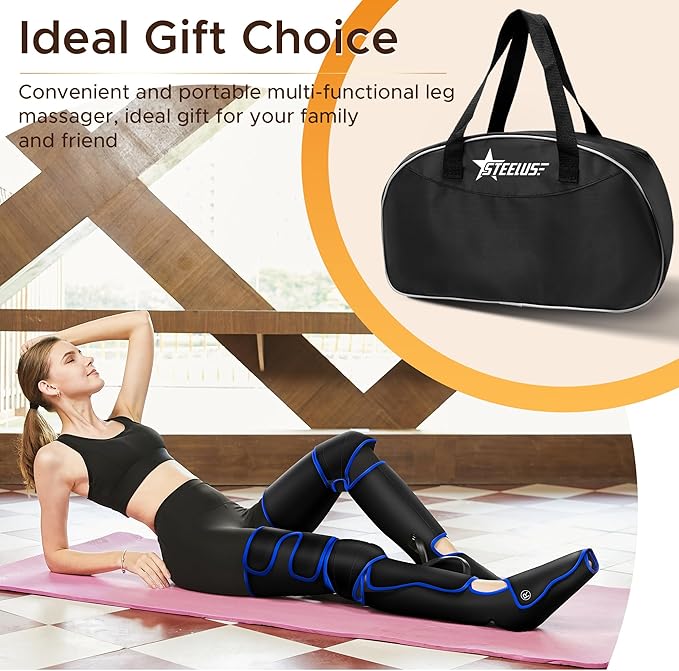 Leg Massager Air Compression Massager with 3 Level Full Leg Heat 6 Modes &amp 3 Intensities for Foot Calf Knee＆Thigh and Muscles Relaxation