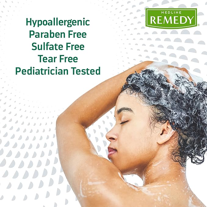 Medline Remedy Clinical Hydrating Shampoo &amp Body Wash (2 fl oz) 96 Count Vanilla Scent Cleanser No-Rinse Adults Kids Shower Or Bedside Dimethicone Sulfate Free