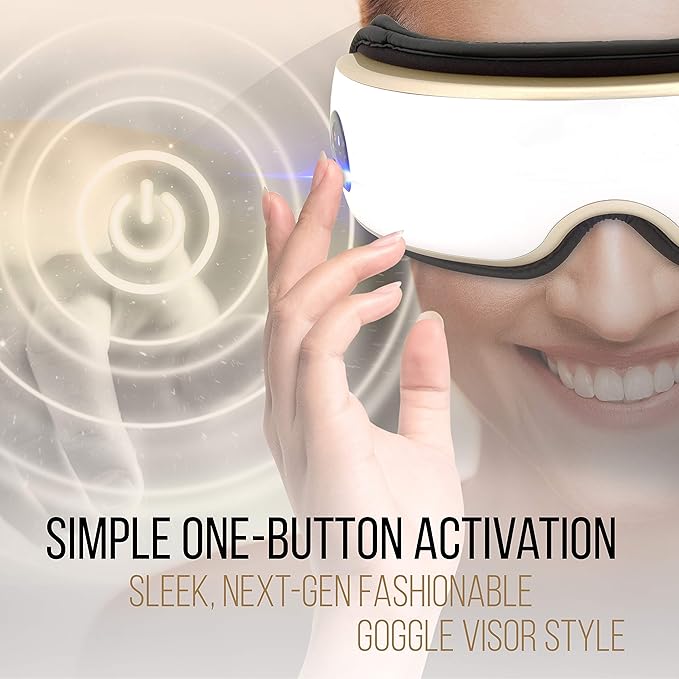 SereneLife Electric Eye Massager - Wireless Temple and Eye Massager Tool Built-in Battery SLEYMSG55.8