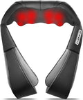Shiatsu Neck and Back Massager with Heat Electric Deep Tissue Kneading Neck and Shoulder Massage Best Gifts for Women Men Mom Dad Mothers Fathers Day Birthday Gift (NOT Cordless)